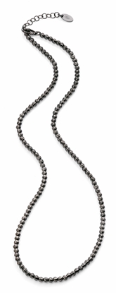 Picture of Ruthenium Diamond Cut Beaded Necklace