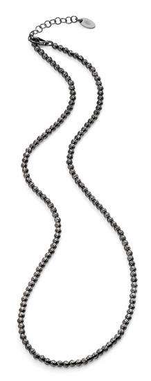 Picture of Ruthenium Diamond Cut Beaded Necklace