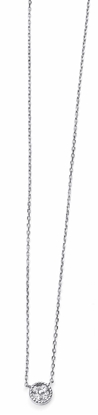 Picture of Disc Necklace With Clear Cz