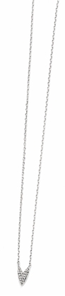 Picture of Silver Heart Necklace With Clear Cz