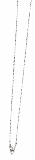 Picture of Silver Heart Necklace With Clear Cz