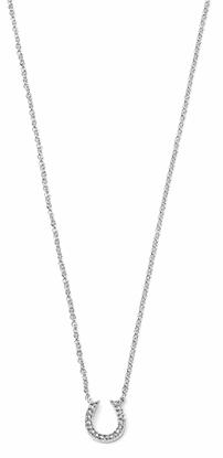 Picture of Silver Horse Shoe Clear Pave CZ Necklace