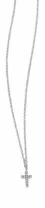Picture of Silver Cross With Cz Pave Necklace