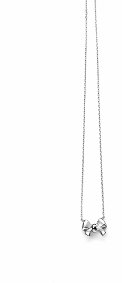 Picture of Plain Silver Bow Necklace