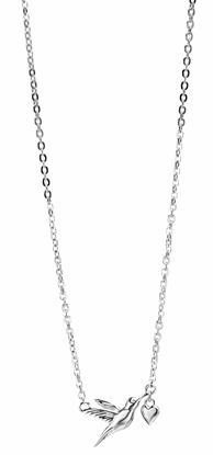 Picture of Hummingbird & Heart 45+5Cm Necklace