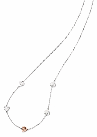 Picture of Hammered Finish Heart Neklace