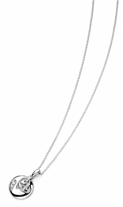 Picture of Silver Heart Cutout Disc Pendant
