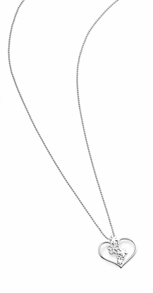 Picture of Heart Necklace With Flowers