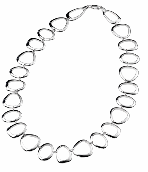 Picture of Oval Triangle & Round Open Link 45Cm Necklace