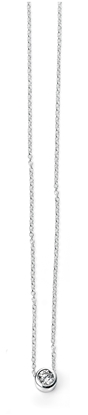 Picture of Rhodium Plated Round Clear CZ Necklace