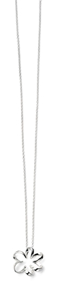 Picture of Rhodium Plated Open Flower Necklace