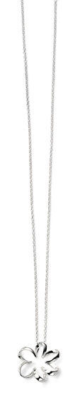 Picture of Rhodium Plated Open Flower Necklace