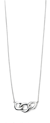 Picture of Rhodium Plated Treble Link Necklace