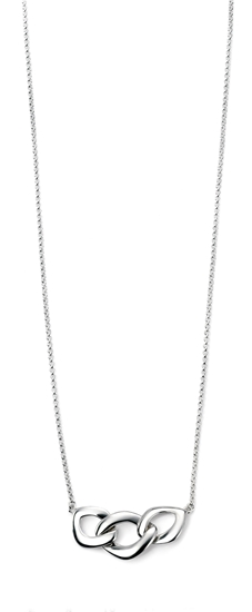Picture of Rhodium Plated Treble Link Necklace