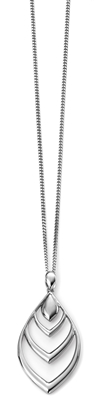 Picture of Rhodium Plated Cut Out Drop Pendant