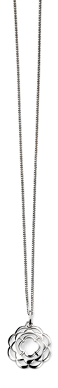Picture of Rhodium Plated Open Flower Pendant