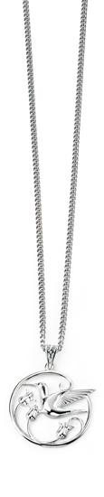 Picture of Rhodium Plated Hummingbird Pendant