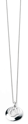 Picture of Rhodium Plated Round Interlinked Circle Pendant