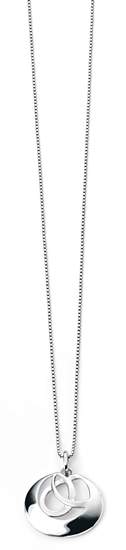 Picture of Rhodium Plated Round Interlinked Circle Pendant