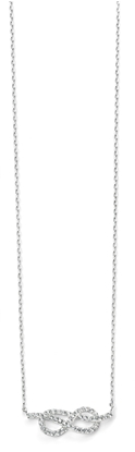 Picture of Clear CZ Infinity Necklace 42+3Cm