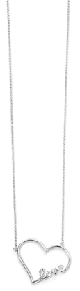 Picture of Large Open Heart Necklace 41+5Cm
