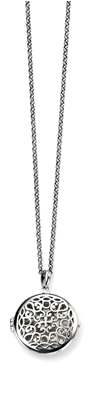 Picture of Oxidised Round Filigree Locket