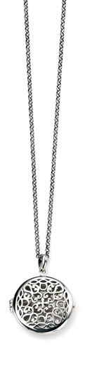 Picture of Oxidised Round Filigree Locket