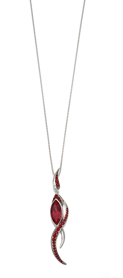 Picture of Red Swarovski Long Flame Pendant