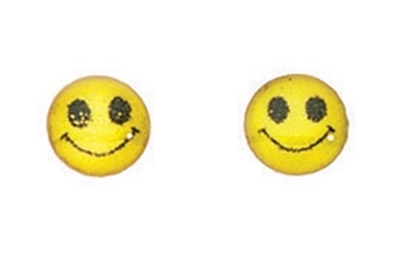 Picture of Yellow Smiley Face Stud