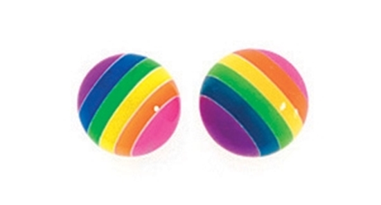 Picture of Rainbow Large Stripe Ball Stud
