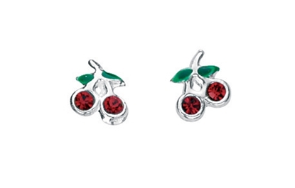 Picture of Red Crystal Cherry Stud
