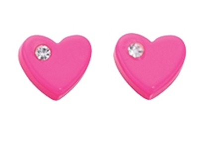 Picture of Clear Crystal Pink Heart Stud