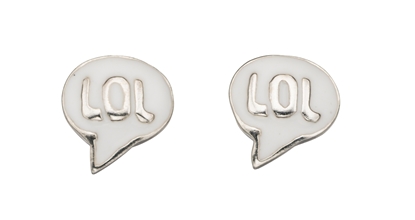 Picture of LOL Enamel Speech Bubble Studs