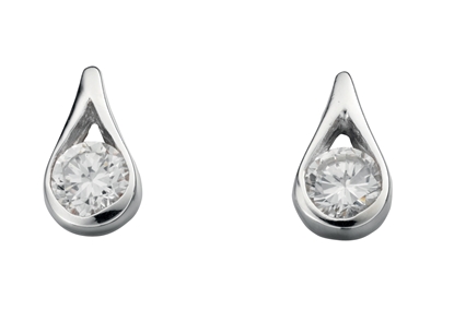 Picture of Clear Teardrop Earrings