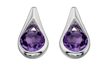 Picture of Amethyst Teardrop Earrings