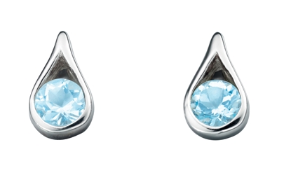 Picture of Blue Topaz Teardrop Earrings