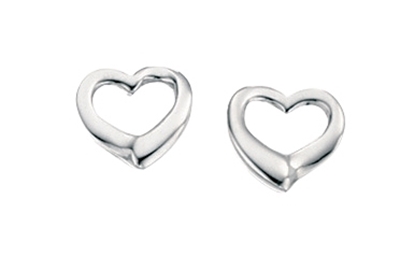 Picture of Small Open Heart Stud Earrings