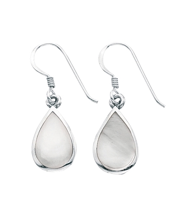 Picture of E2424W White Mop Teardrop Earrings