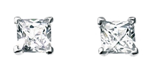Picture of E3103C Clear Cz Sqr Checkrbd Stud Er