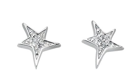 Picture of Clear CZ Star Stud Earrings