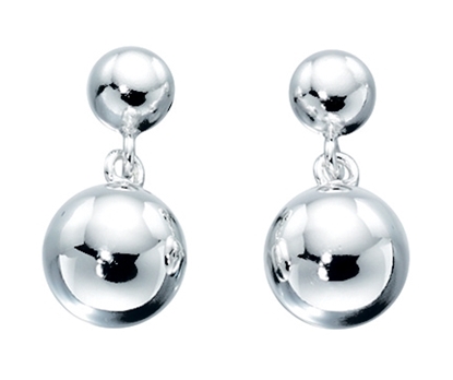 Picture of E3736 Double Ball Drop Earrings