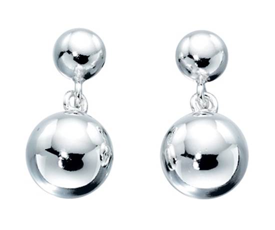 Picture of E3736 Double Ball Drop Earrings