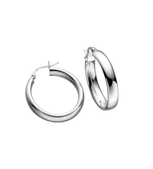 Picture of Oval Tube Hoop Earrings