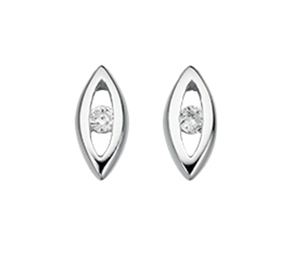 Picture of Clear CZ Marquise Stud Earrings