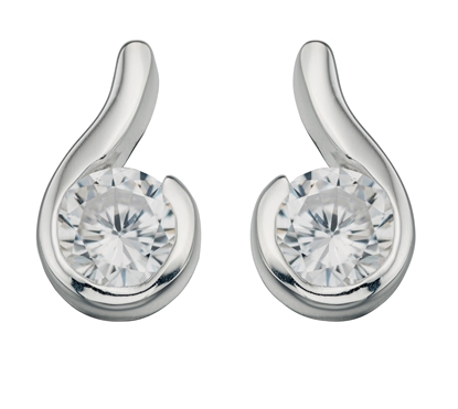 Picture of Clear CZ Post Earrings