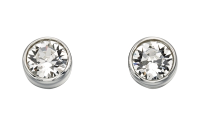 Picture of Swarovski Round Stud Earrings - Crystal