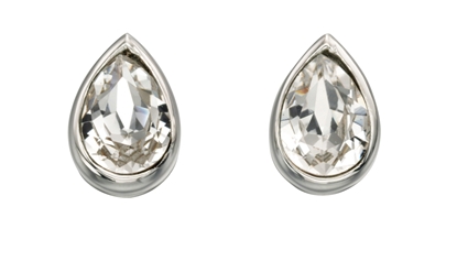 Picture of Swarovski Teardrop Stud Earrings - Crystal