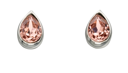 Picture of Swarovski Teardrop Stud Earrings - Vintage Rose