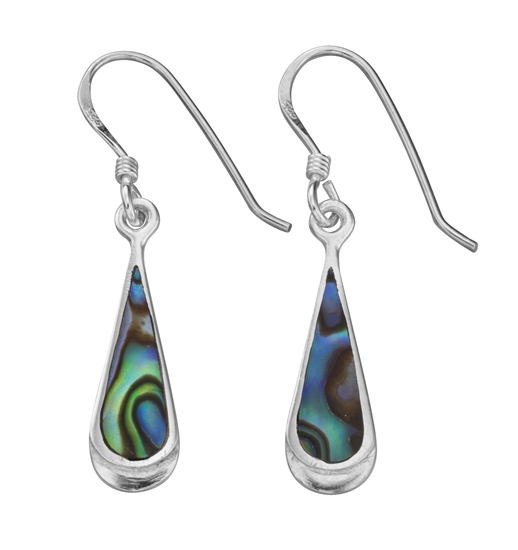 Picture of Elongated Teardrop Paua Shell Earrings