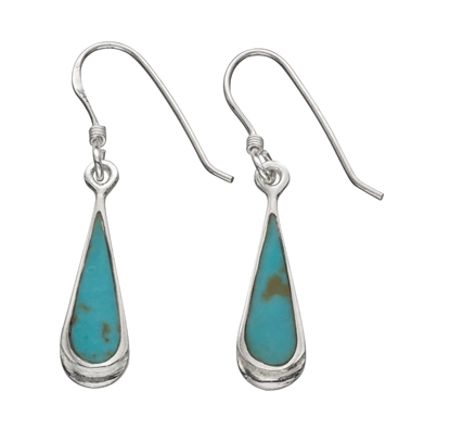 Picture of Elongated Teardrop Turquoise Earrings